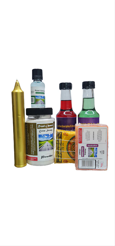 🛤️ Road Opener Kit for Success – R520.00 🌿 Clear Your Path. Unlock Your Destiny. If life feels like a struggle—doors closing at every turn—it may be time to open your spiritual roads to success, abundance, and prosperity. Our Road Opener Kit is specially formulated with real Abre Camino herbs to remove spiritual blockages and help you manifest your deepest d
