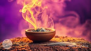 Traditional healer fire offerings under the stars